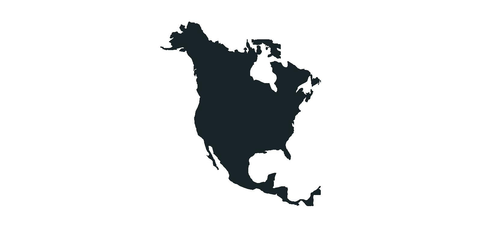 North America coverage map